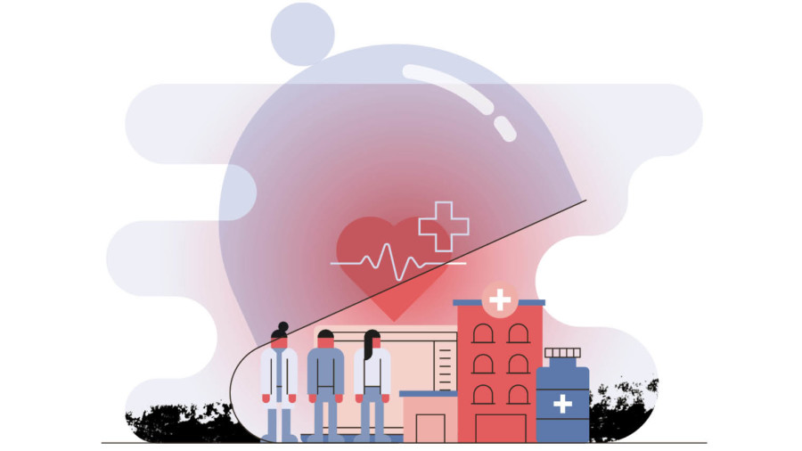 Company healthcare cover illustration